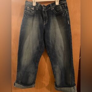 Buckle Women's Dark Blue Cropped Jeans